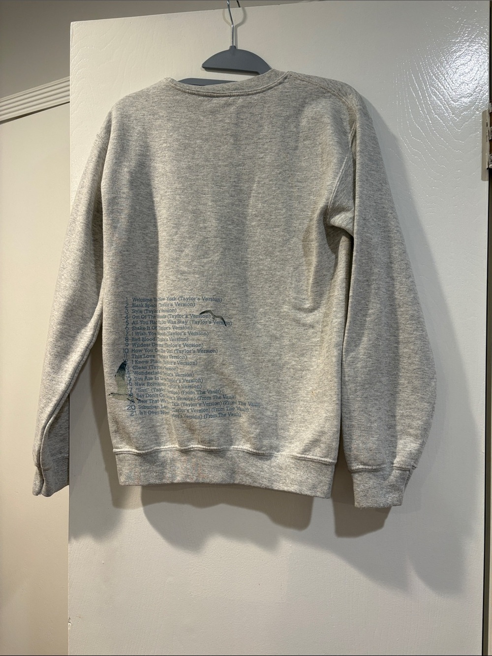Taylor Swift 1989 Taylor’s Version Official Merch Graphic Crewneck Light Gray XS - Picture 8 of 14